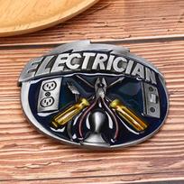 „Vintage“ vyrų elektriko įrankis, kaubojaus lydinio diržo sagtis, tinka 1,5 colio platus diržas, naujas One Size
