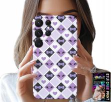 Etui Do Samsung Galaxy S22 Ultra - Modne Serca Kokardki Kokarda + Folia