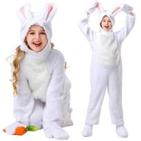 Children's White Rabbit Animal Onesie - Kindergarten Performance Costume 140 cm