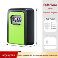Wall-Mounted Combination Lock Box with Soft Lanyard & Steel Wire for Temporary Storage