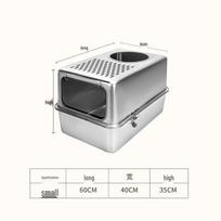 Extra-Large Anti-Splash Fully Enclosed Detachable 2-in-1 Cat Litter Box Round Top Opening
