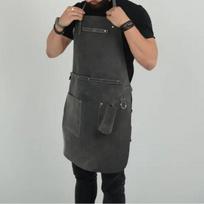 Pu Leather Apron Household Work Clothes Catering Kitchen Waterproof And Oil-Proof Aquatic Seafood Apron pilka spalva