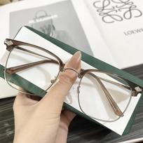 Anti-blue Light Men Adults Business Near Sight Eyewear Ultralight Half Frame Construction Vintage Retro Myopic Vintage Retro Vintage Rectangular 0(anti-blue)