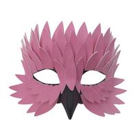 Owl Halloween Mask With Diy Design For Costume Parties And Festivals rožinė