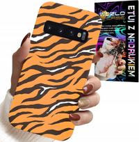 Etui Do Samsung Galaxy S10 - Plecki W Tygrysie Paski Pokrowiec +Folia