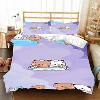Kawaii Bubu ir Dudu 3D spausdinimo anime patalynės komplektas Antklodės užvalkalas Antklodė Lova Vienvietė Twin Pilna King Queen Dydžio Patalynės Komplektas Vaikams 135x200cm