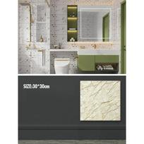 10 vnt. vandeniui atsparių marmurinių plytelių lipdukai PVC lipdukai vinilo sienų lipdukai vonios kambario virtuvės spintelės Backsplash dekoro lipdukai (as the picture,30x30cm)