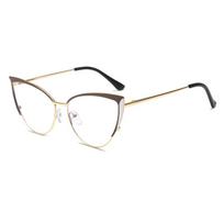 Vintage Lady Cat's Eye Eyeglasses Frame Anti Blue Light Color Changing Glasses Computer Goggles Women Eyeglasses Glasses  Anti Luz Azul