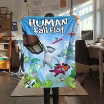 Human Fall Flat Print FlAannel Blanket, High quality Comfortable for All Seasons, Home Decor, Warmth and Comfort 80cm x 120cm