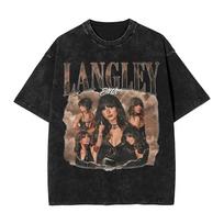 Ella Langley The Dandelion Tour  Washed T Shirts Streetwear Hip Hop Vintage TShirts  Tees Unisex Women Cotton Oversize S