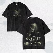 Horror Action Adventure Game The Outlast Trials Graphic Print Tshirt Unisex Women Streetwear Tee Oversized Retro Washed Cotton Top S