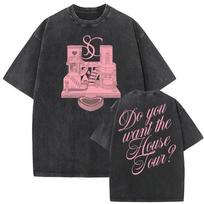 New Style Sabrina Carpenter  House Tour TShirt Same As Official Website High Quality Cotton Round Neck Clothes S