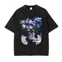 Bleach Washed shirt NewModel Anime Lover Tshirt Oversized Year round clothing Unisex Streetwear Yk Short Sleeves Couples soft S
