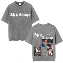 Game Life Is Strange Vintage Washed T Shirt Men Women Casual Retro Cotton Short Sleeve Tshirt Player Lover Cosplay Streetwear S