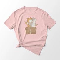 Cute Cats Titanic Pose Funny Cat Graphic T-T-Shirt Unisex 100% Cotton Tee L