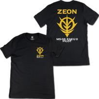 Zeon MS-06 ZAKU II Pilot Gundam Anime Graphic Art Tee Novelty T-T-Shirt L