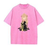 Game Genshin Impact Noelle Printed Tshirt Men Women Aesthetic Tshirts Vintage Washed T Shirt Harajuku Male Casual Cotton Tops S