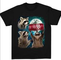Vintage Three Raccoons Dr Pepper Graphic T-T-Shirt 2XL