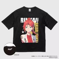 mixi Rinkai Project Akari Fukui Black T-T-Shirt Big Fit L Size 2025 Release 4XL