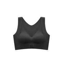 Front Closure Wireless Underwear Cross Back Women Support Brassiere Posture Corrector Bra  Fitness L kūno spalva