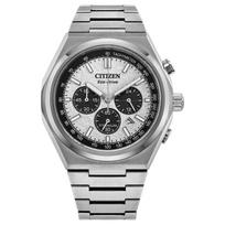 CITIZEN 100 meters waterproof, solar Quartz, super titanium strap, , 42.5mm men's watch, white dial CA4610-85A mėlyna