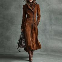 Long Sleeve Corduroy Dresses for Women 2025 Elegant Classy Double Breasted Trench Coat Sweater Dress Statement Holiday Dress XL