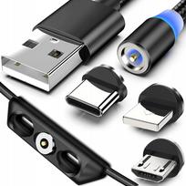 Kabel 150Cm Magnetyczny Do Iphone Micro Usb Typ-C Koanni