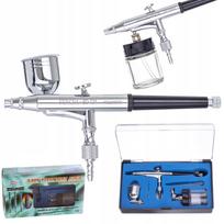 Aerograf Fengda Profesjonalny 0,3Mm 2 Zbiorniki Boczne Double Action