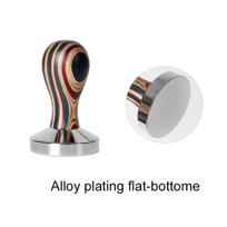 Thread/Flat Bottom Colorful Wooden Handle Coffee Tamper 51/53/58 MM Coffee Distributor  Restaurant 53 mm/2.09 in-Style A