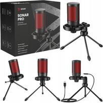 Mikrofon Pojemnościowy Gamingowy Studyjny Usb Statyw Savio Sonar Pro 01