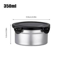1Pcs Fresh Keeping Lunch Box Lunch Meal Prep Storage Round Bowl Food Container Fridge Kitchen 304 Stainless Steel