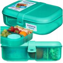 Śniadaniówka Sistema Lunchbox Pojemnik Sos Box Bento 1100Ml Z Przegródkami