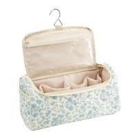 Large Capacity Quilted Hanging Cosmetic Bag with Multiple Compartments and Transparent Zipper Pocket for Travel and Home Storage One Size
