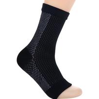 Brace Guard Recovery Socks Compression Sock Nylon Protective Socks Tight Casual Socks Elastic Bandage Sleeve Foot Sleeves M juoda balta spalva