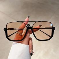 High Quality High Quality One-piece large-frame sunglasses steampunk Eyeglasses trendy polygonal high-end punk sunglasses