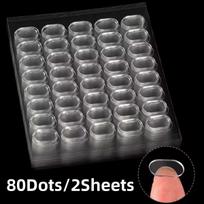 80-600pcs Double Sided Tape Adhesive Dots Clear Glue Oval Tape No Traces Doll Foot Fixed Sticker Waterproof For Wall Hanging DIY