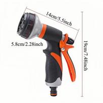 Garden Watering Gun 8 Modes High Pressure Sprayer Adjustable Irrigation Watering Nozzle Plant Lawn Yard Watering Sprinkler