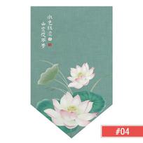 Pastoral Style Half Curtain Chinese Birds Flower Printed Pennant Kitchen Door Short Curtain Bedroom Doorway Window Decor Drapes 30x50cm&Hook