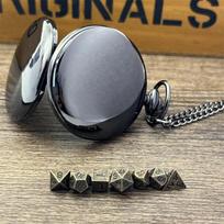 Pocket Watch & Mini Metal Polyhedral Dice Set 6mm Table and board Games Cool Table Dice Pocket Watch without dial