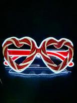 Wireless EL luminous glasses disco luminous LED online celebrity sunglasses pixel KTV bar atmosphere concert flash  High Quality Red
