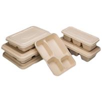 Shengbiilai Disposable Pulp Meal Prep Containers balta spalva