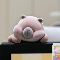 Flocking Computer Monitor Decoration Panda Dog Center Console Doll Screen Animal Model  Navigator Capybara