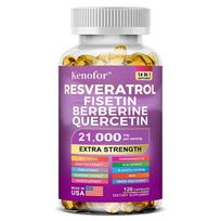 Berberine Supplement, With Quercetin, Green Tea Extract, 120 Softgels Per Bottle 120 Capsules