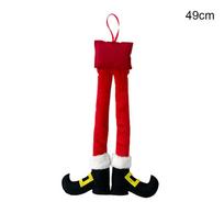 2026 New Year Christmas Elf Santa Legs Car Accessory Christmas Decor For Home Xmas Tree Pendants Auto Rear Trunk Door Leg D H3B1