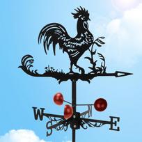 3D Gaidžio Vėtrarodis Metalinis Vėtrarodis Vėtraskridis, Stogo Montuojamas Vėtrarodis Sodui Sodybos Kieme Vištidėms Terasa Lauko Dekoravimui Rooster juoda