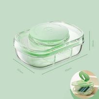 Portable Large Capacity Medicine Box for Daily Three Meals Seven-Day Week Pill Reminder Container Carry-On Drug Distributor žalia