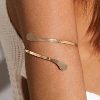 Spiral Metal Starfish Open Cuff Bangles Water Drop Shape Durable Women Arm Bracelet Comfortable To Wear Elegant