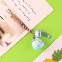 Sweet Bell Pendant Maneki Neko Key Chain Phone Lanyard Ornament Cartoon Key Charm Bag Decoration Alloy Lucky Cat Pendant Gift