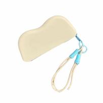 Soft Silicone Silicone Glasses Bag Waterproof Candy Color Eyeglasses Case Lightweight Zipper Closure Sunglasses Storage Bag smėlis