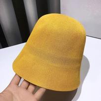 Cotton Material Breathable Linen Sun Hats Wide Brim Foldable Beach Bucket Hat Elegant All-match Floppy Hat Outdoor Activities geltona